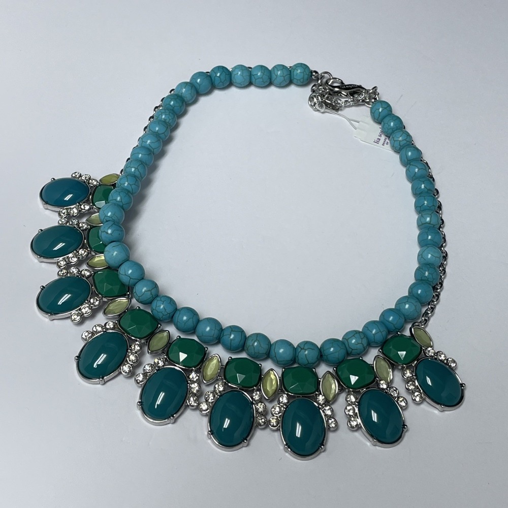 Lia Sophia Necklace Turquoise & Crystal Fashion party event holiday